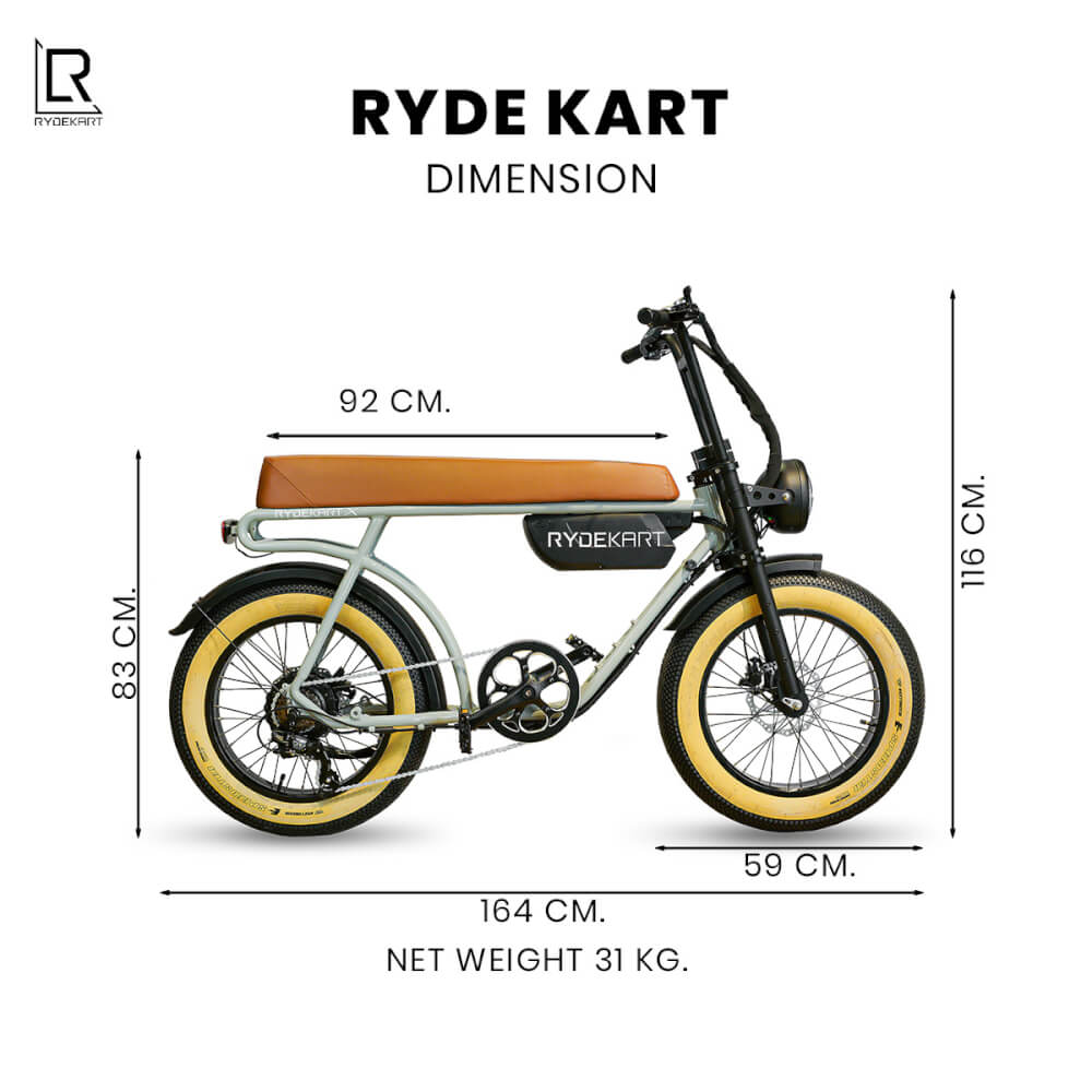 จักรยานไฟฟ้า Rydekart รุ่น Ryde Kart - สีเอิร์ลเกรย์_1